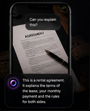Aura explaining a document