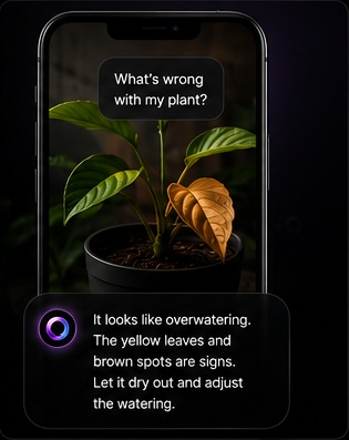 Aura helping diagnose a plant